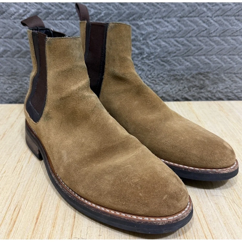 Thursday Boot Company Men Size 8 Tan Suede Chelsea Preppy Handcrafted